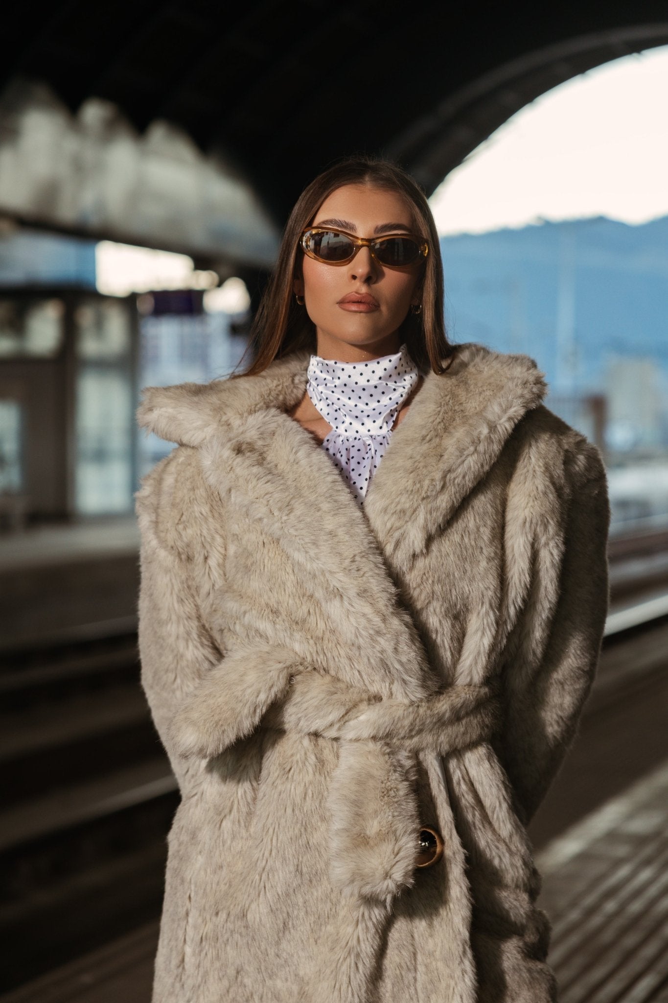 Midi fur collar jacket - Image 2