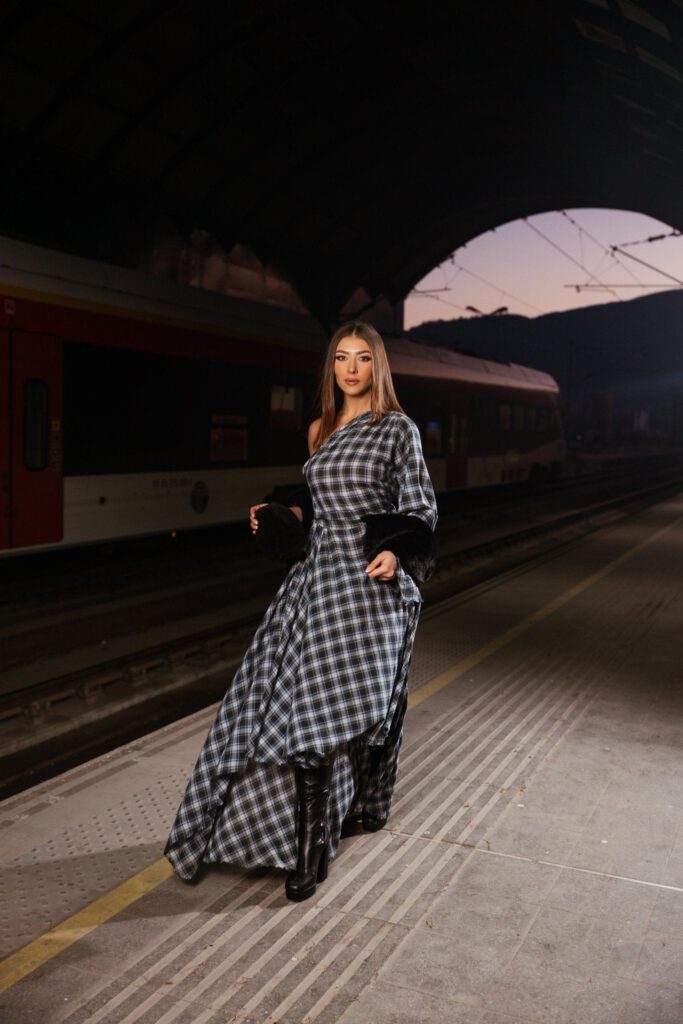 Deliah Assymetric Midi Dress