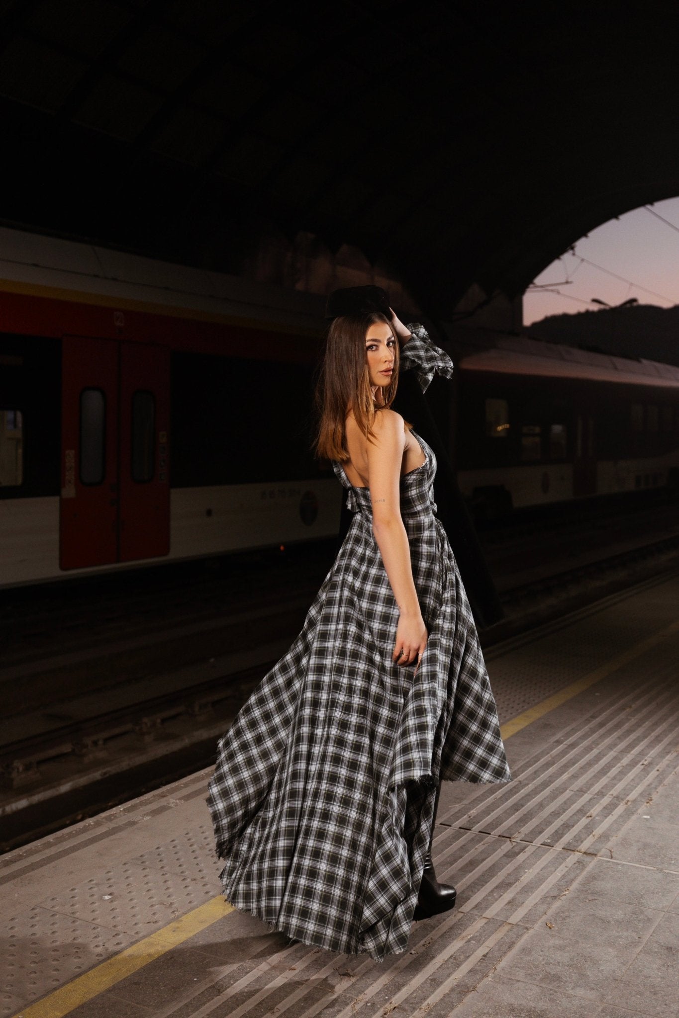 Deliah Assymetric Midi Dress - Image 2
