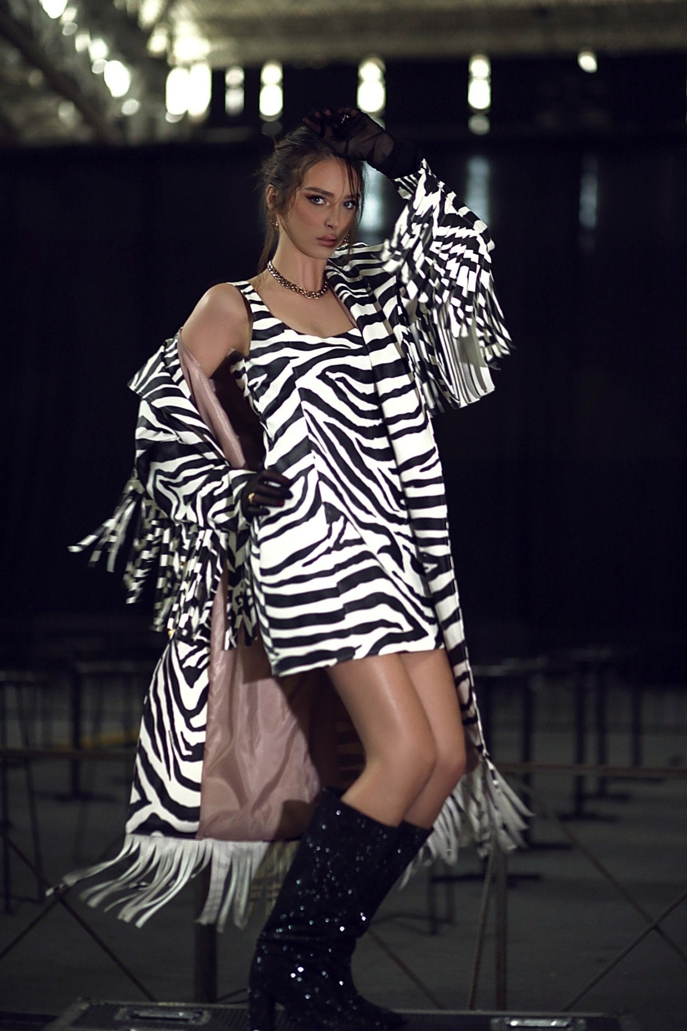 Calista Leather Zebra Set