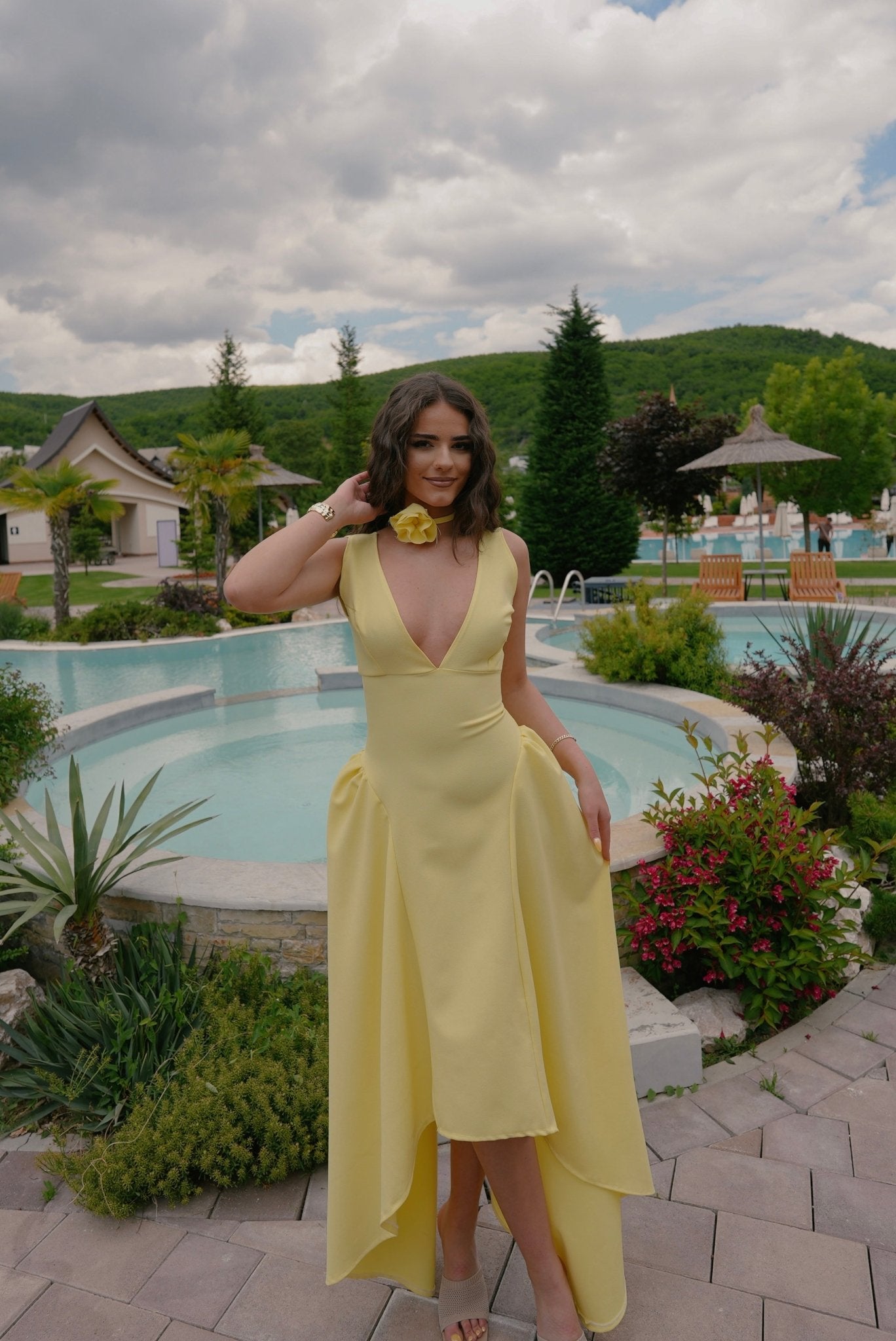 Butter Yellow Midi Dress