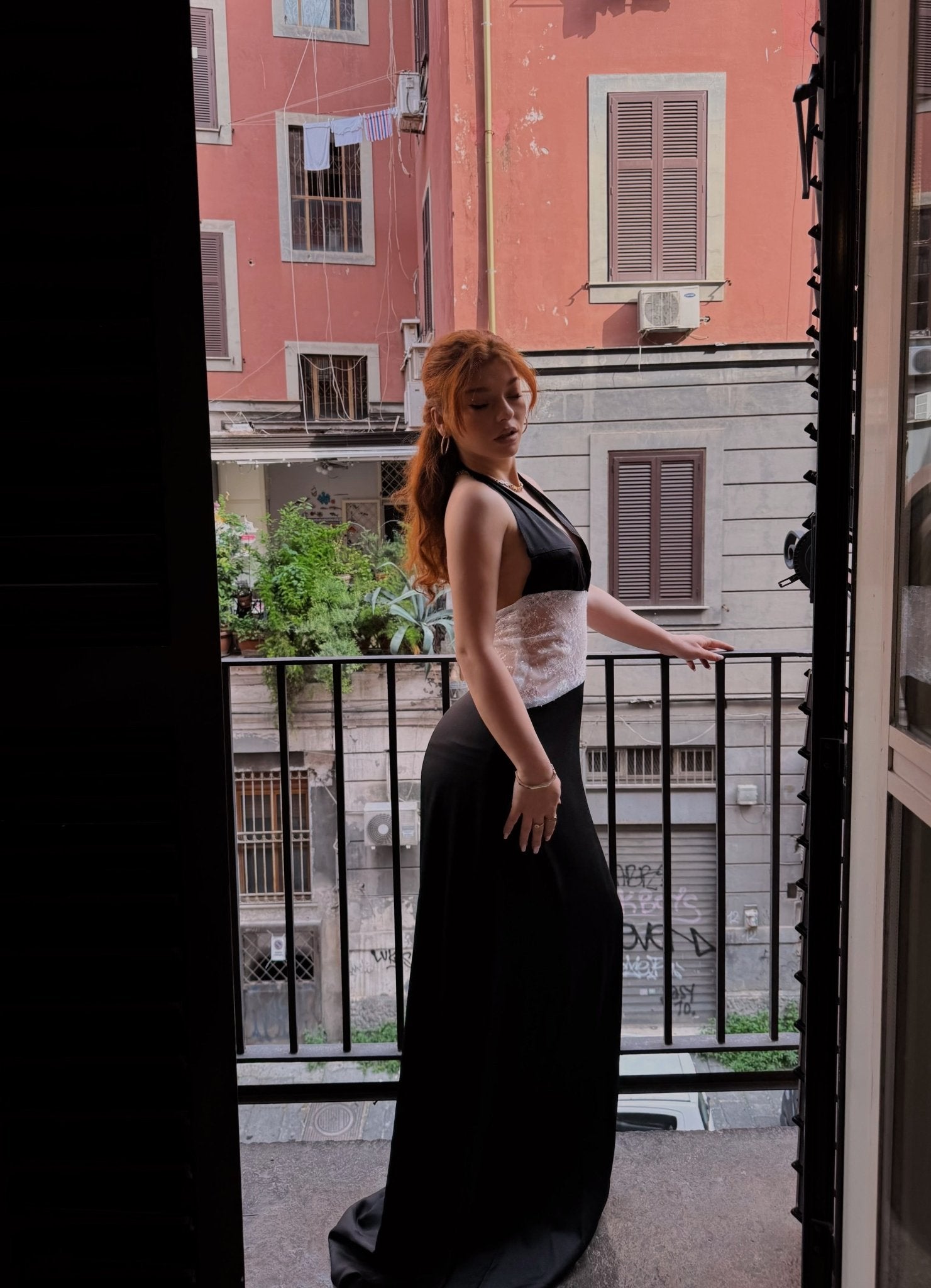 Silky Black Dress - Image 2