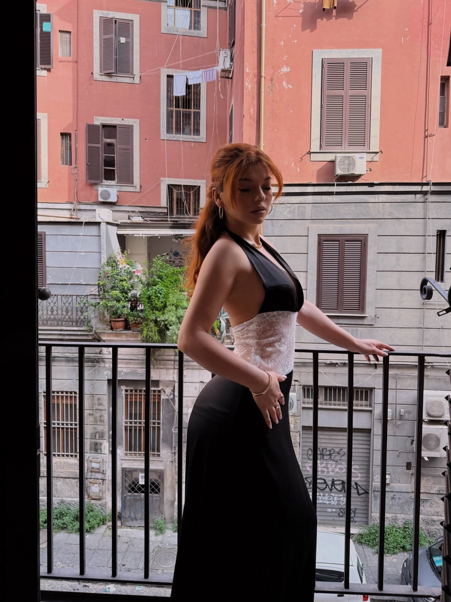 Silky Black Dress - Image 3